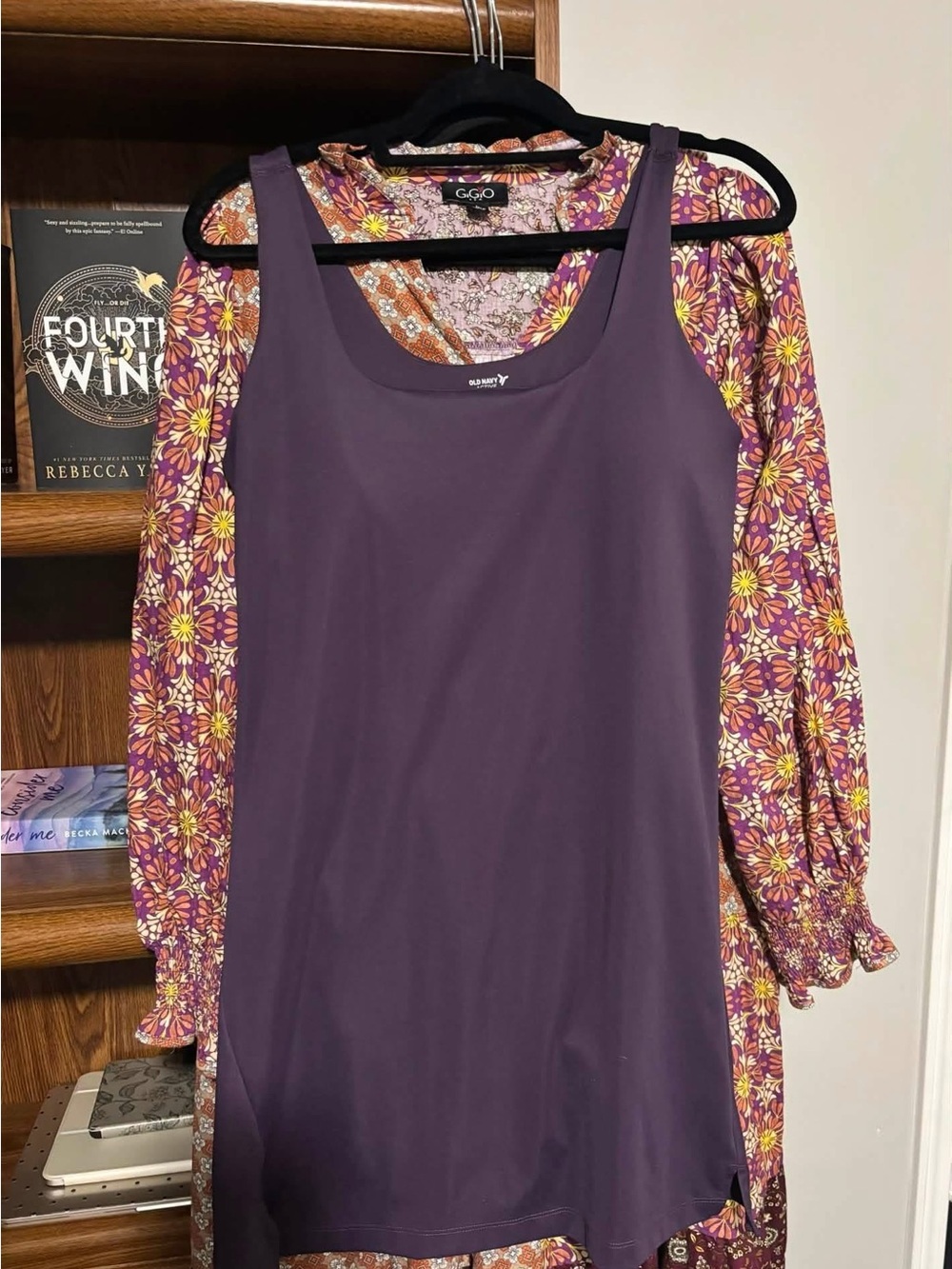 Old Navy Purple Scoop Neck Active Dress - Petite